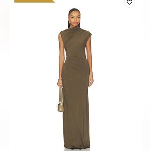Revolve Eaves Auda Gown size M Olive